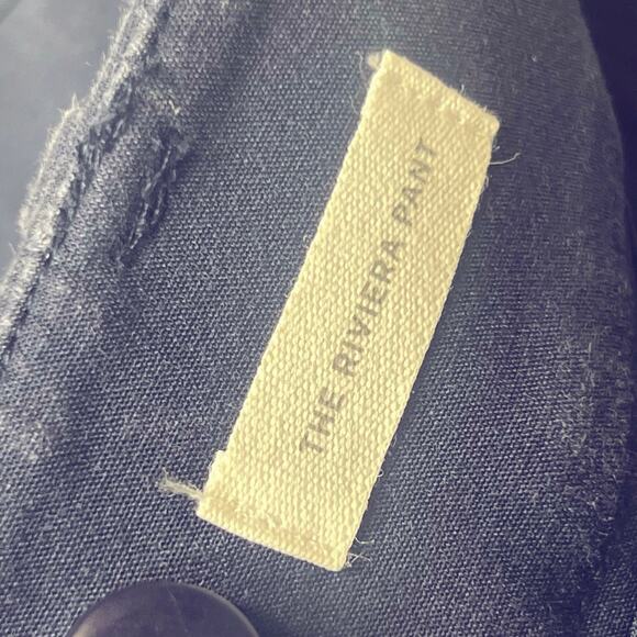 Loft Marisa Riviera Navy Flat Front Vintage Inspired Tapered Ankle Pants Size 6 - Picture 9 of 9